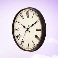 Image of Large Vintage Wall Clock Decorative Clocks Roman Numeral Antique