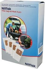 Image of Nilfisk Genuine Multi 20 20T 30T Vacuum Cleaner Dust Bags (Pack of 4) 107402336