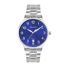 Image of Accurist Classic 37mm Mens Round Silver Analogue Watch with Silver Bracelet