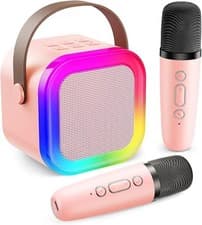 Image of Fede Karaoke Machine for Kids Adults, Mini Karaoke Machine with 2 Wireless Micro