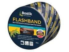Image of Bostik Flashband Roll 50, 75, 100, 150, 225, 300 mm x 10m Flashing Tape Grey