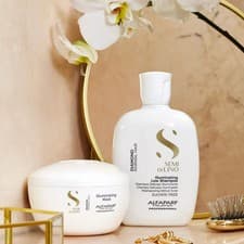 Image of ALFAPARF Semi Di Lino Diamond Illuminating Shampoo 250 ml and Mask 200ml