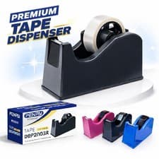 Image of 🔥 Desktop Office HEAVY DUTY TAPE DISPENSER Sellotape Cellotape Pack Holder UK