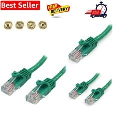 Image of com 1 m Green Cat5e Snagless RJ45 UTP Patch Cable - 1m Patch Cord - Ethernet ...