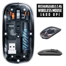 Image of 2.4G Wireless Slim USB Rechargeable Mouse Optical Sensor 3DPI Mode PC Laptop