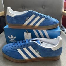 Image of UK 10.5 Adidas Originals Gazelle Indoor Blue White JI2061 BNIB RRP £100