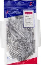 Image of Forgefix Oval Head Nails Bright Galvanised 40mm 50mm 500g Pack Timber Woodwork