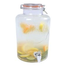 Image of Vintage 7.6L Airtight Glass Drinks Dispenser with Tap – Clear, Party Essential