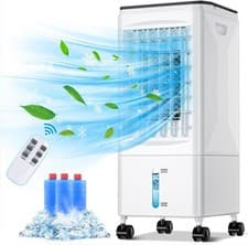 Image of Bidiowe Evaporative Air Coolers 6L 60W 60° Automatic Oscillation 3 Modes/Wind