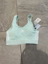 Image of ADIDAS 3-STRIPES CROP TOP WITH REMOVABLE PADS SIZE XS