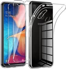 Image of Case For Samsung A20e Clear GEL Silicone Shockproof Phone Cover Screen Protector