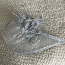 Image of Navy Teardrop Shaped Headband Fascinator