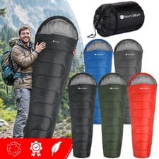 Image of 4 Season Single Sleeping Bag Waterproof Outdoor Camping Hiking Mummy Zip Bags