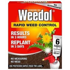 Image of Weedol Rapid Weed Control Weed Killer Liquid Concentrate 6 Tubes 60m2