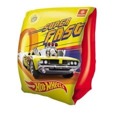 Image of Mondo Hot Wheels Kids Vinyl Inflatable Arm Bands Swimming Aid Yellow 15 x 23cm