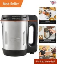 Image of Stainless Steel Soup Maker with Touchscreen & Detachable Cord - 1L Capacity