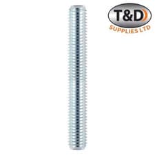 Image of Mild Steel Threaded Rod 1m Zinc Plated BZP Bar Studding Rod for Projects & DIY