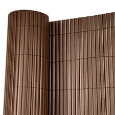 Image of NEW! 1m x 4m Brown PVC Outdoor Garden Fencing Privacy Screen Roll