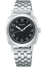 Image of Seiko Selection STPX107 The Steady Black Dial Silver Bracelet Solar Ladies Watch