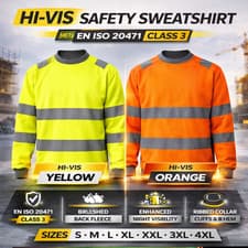 Image of Orange Regatta Hi Vis Sweatshirt EN ISO 20471 Class 3 Safety Jumper S-4XL