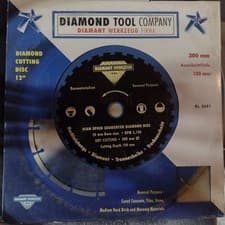 Image of Concrete Cutting Blades 300mm Diamond Cutting 2  BladesDiscs Blade 20mm Bore.