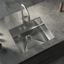 Image of Liquida EL540BS 1.0 Bowl Brushed Steel Undermount Kitchen Sink 540 x 440mm