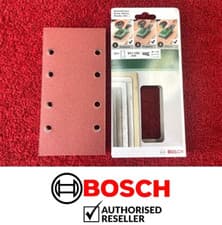 Image of 10x Genuine Bosch Professional 2609256A86 Mixed Grit Orbital Sanding Sheet