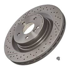 Image of 09.A326.11 Brake Disc x2 Rear Coated Fits Mercedes C-Class T-Model Coupe Brembo