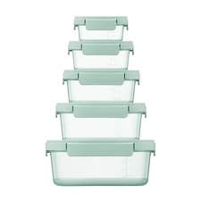 Image of LocknLock NestnLock 5 Piece Sage Container Set