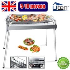 Image of Uten Barbecue Grill Charcoal BBQ Folding Outdoor Steel Portable Picnic Stove