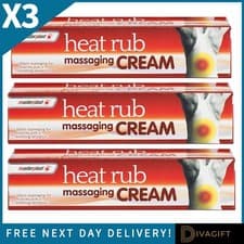 Image of 3 x HEAT RUB CREAM 70G FAST PAIN RELIEF RUB ACHES PAINS STIFFNESS MASSAGING NEW