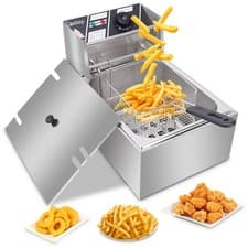 Image of Commercial 10L 2500W Electric Deep Fryer Fat Chip Single Tank Stainless Steel