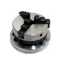 Image of 3 Jaw Self Centering Lathe Chuck 65mm with Backplate for 3" & 4"RotaryTables