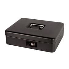 Image of Cathedral Products 10-Inch Black Steel Cash Box with Combination Lock