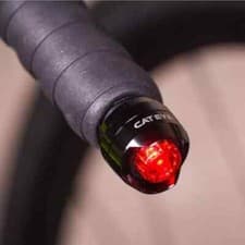 Image of Cateye Orb Bar End Front & Rear Cycle Light Set Black