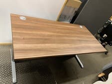 Image of Walnut 800mm Deep Cantilever Leg Straight Office Desk in 6 Sizes