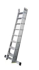Image of 2.4M - 5.22M 8 RUNG ALUMINIUM EN131 PROFESSIONAL TRIPLE EXTENSION LADDER LYTE 