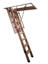 Image of Wooden Loft Ladder - Attic Timber Ladders - Heavy Duty Grand Hatch EN14975