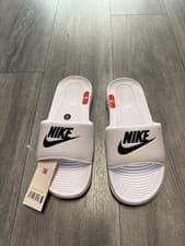 Image of New Nike Victori One Slide [CN9675-100 White/Black-White] - Men's Size 8 New
