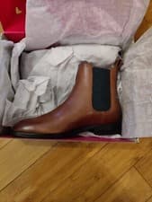 Image of Lineus Patterned Elastic Chelsea Boots - Ted Baker - TAN - Size 41 EUR/UK 7