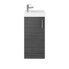 Image of 400mm Single Door FS Unit and Basin - Anthracite Woodgrain (CLOAK004)