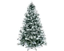 Image of Artificial Green Christmas Tree SHATCHI 5Ft Pre-Lit Lapland Fir Snow Flocked