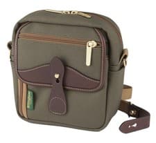 Image of Billingham POLA Stowaway Camera Bag Case + Strap - Sage FibreNyte / Chocolate S
