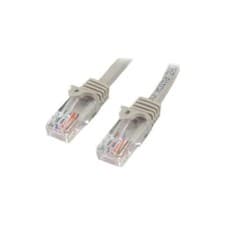 Image of StarTech 5m Cat5e Patch Cable with Snagless RJ45 Connectors Grey 5 m Patch Cord