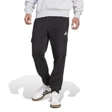 Image of adidas Men's Essentials FEELCOZY Fleece Cargo Pant, M, Black/White