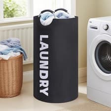 Image of 90L Large Flexible Laundry Basket Home Clothes Washing Tall Plastic Hamper