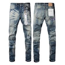 Image of 2026 Purple Brand Jeans Designer Personality Fashion Men's Jean Splash-Ink 28-38