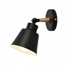 Image of Single Wall Light Bedside Reading Lamp Wall Mounted Living Room Black
