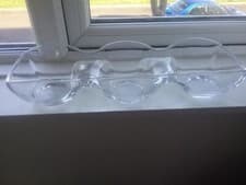 Image of LSA Clear Glass Serving Trio Dish Ideal for Finger Food, Dips, Condiments etc