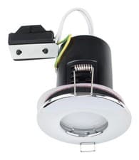 Image of Downlight Silver Fixed 65mm Cutout IP65 Chrome Plated MiniSun 18847